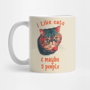 I Like Cats & Maybe 3 People Mug